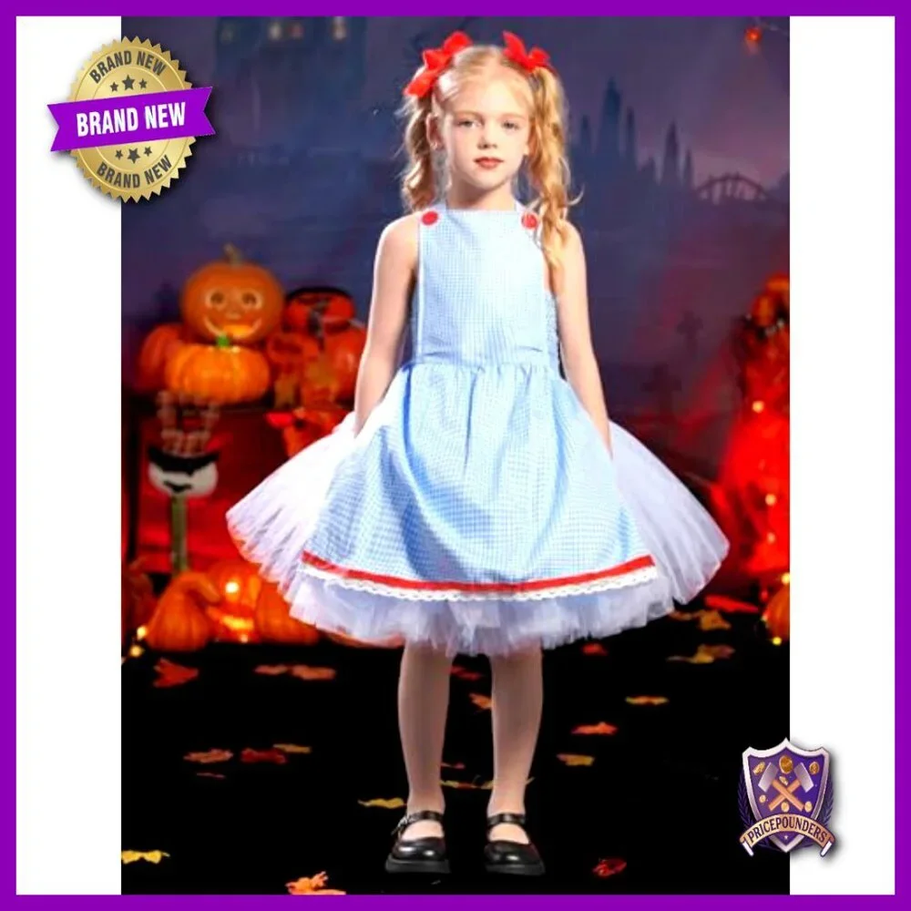 Girls Tutu Dress with Headband Elegant Party Costume Role Play Outfit